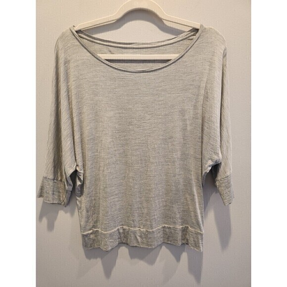Eileen Fisher Tops - Eileen Fisher Blouse Silk Blend Gray Sz S Dolman Sleeve,  Cuff Wrist And Waist